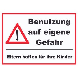 HB-Druck Use at your own risk sign A4 (210 x 297 mm)