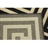 Unique Loom Athens Collection Geometric Casual Modern Border Black Runner