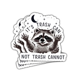 3Pcs It's Called Trash Can Not Trash Cannot Sticker Trash Panda Sticker The Screaming Possum Stickers Raccoon Gift Opossum It's Called Trash Can Decal for Laptop Bottle Phone Car Hard Hat 3"