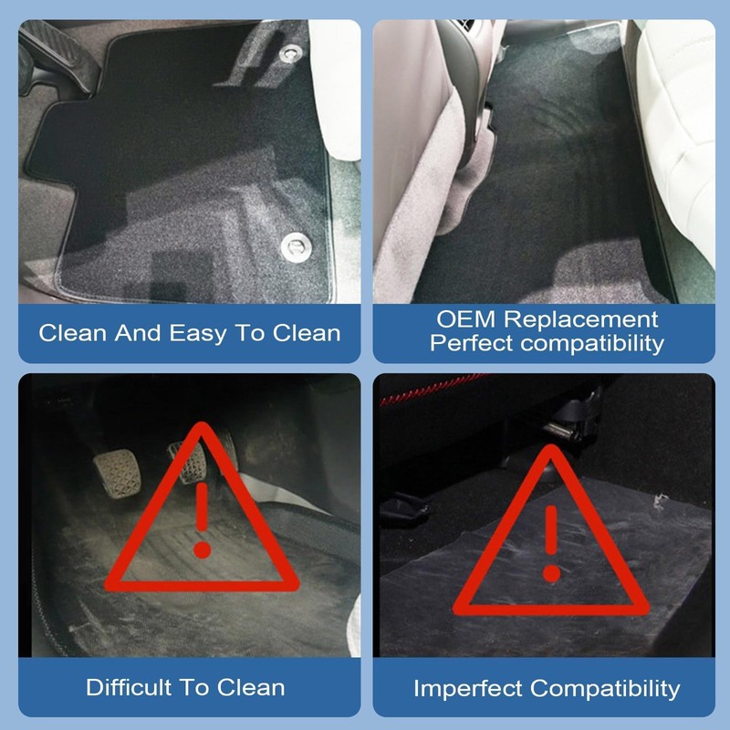 GXARTS Car Floor Mats Carpet Full Set Fit for Ford