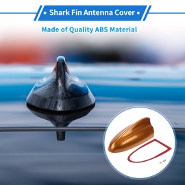 VekAuto Shark Fin Antenna Cover, AM/FM Signal Roof Aerial Universal for Car Auto SUV Truck Offroad ABS Material with Adhesive Base Orange