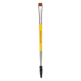 Bdellium Tools Professional Makeup Brush - Studio Series 724 Double-ended Flat Definer/Spoolie - With All-Vegan Synthetic Fibers, For Grooming and Defining Lashes and Brows (Yellow, 1pc)
