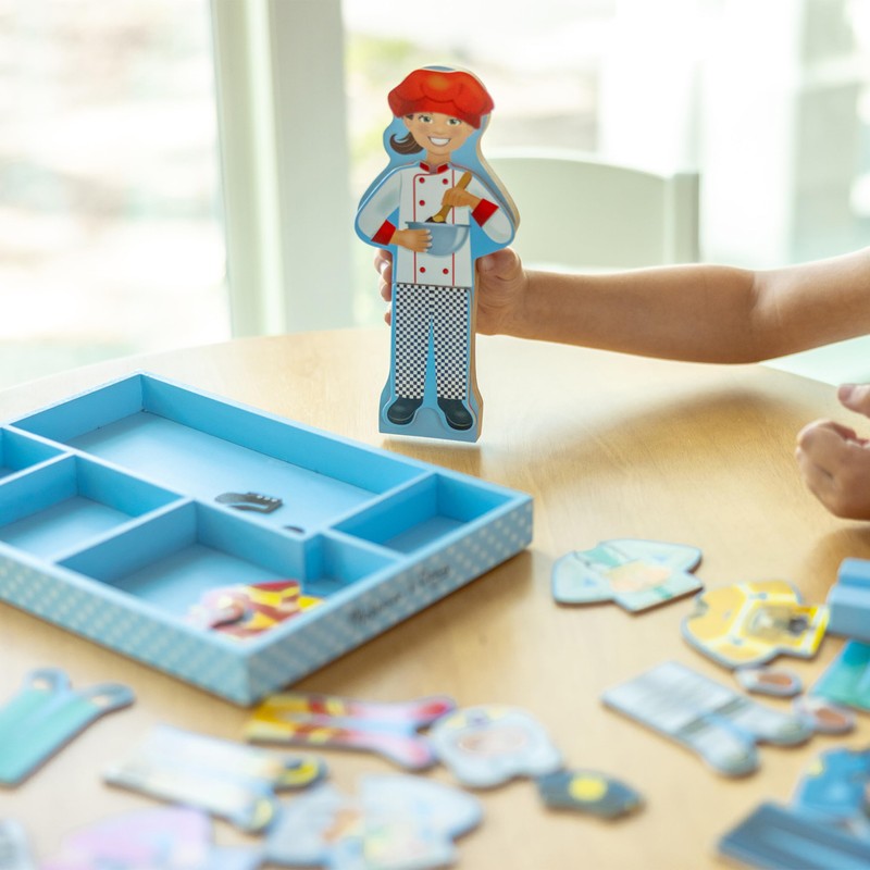 Melissa & Doug Julia Magnetic Dress-Up Wooden Doll Pretend Play