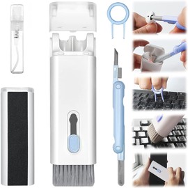 7 en 1 Kit de Limpiador Cepillo para Airpods, bolígrafo Cepillo de Limpieza Portátil Multifunción para Teclados, para Teclados,Audífonos Inalámbricos,PC,Pantalla del Celular,PC,Pantalla del Celular.