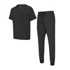 Natural Uniforms Mens Luxe Stretch Jogger Scrub Set (Black, Large)