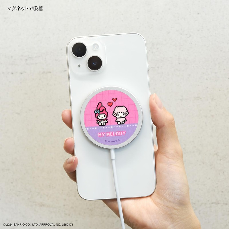 Gourmandies Sanrio Characters MagSafe Compatible Wireless Charger, My Melody SANG-482MM