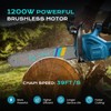 10000mAh Brushless Mini Chainsaw Cordless 12 inch, Electric Chainsaw Battery