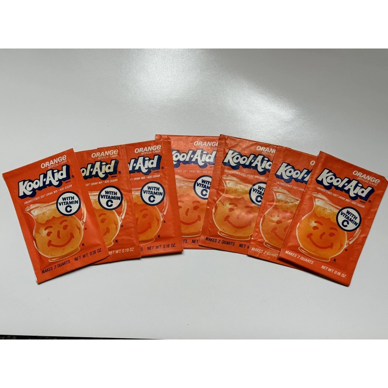Kool-Aid Vintage 80s Kool-Aid Orange Flavor Packet NOS