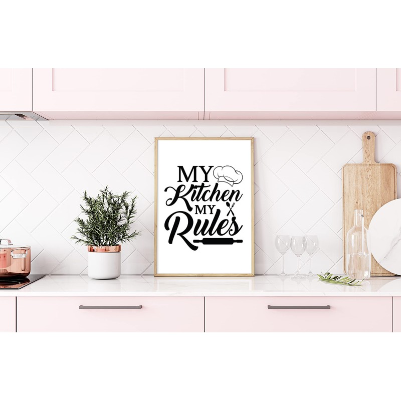 WBdesignz My Kitchen My Rules Funny Kitchen Picture Cooking Decoration