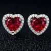 Navachi 925 Sterling Silver 18k White Gold Plated 4.5ct Heart