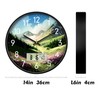 SCOAGE Digital Large Display Silent Wall Clock with Temperature Date