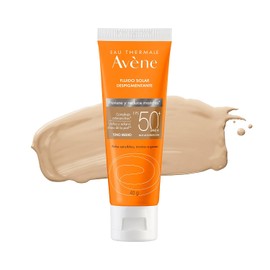 Avene Protector Solar Facial Dermatológico con Color FPS50+, Despigmentante con Oil Control y Acción Antimanchas para Piel Mixta, Grasa y Sensible, Tono Medio, 40g