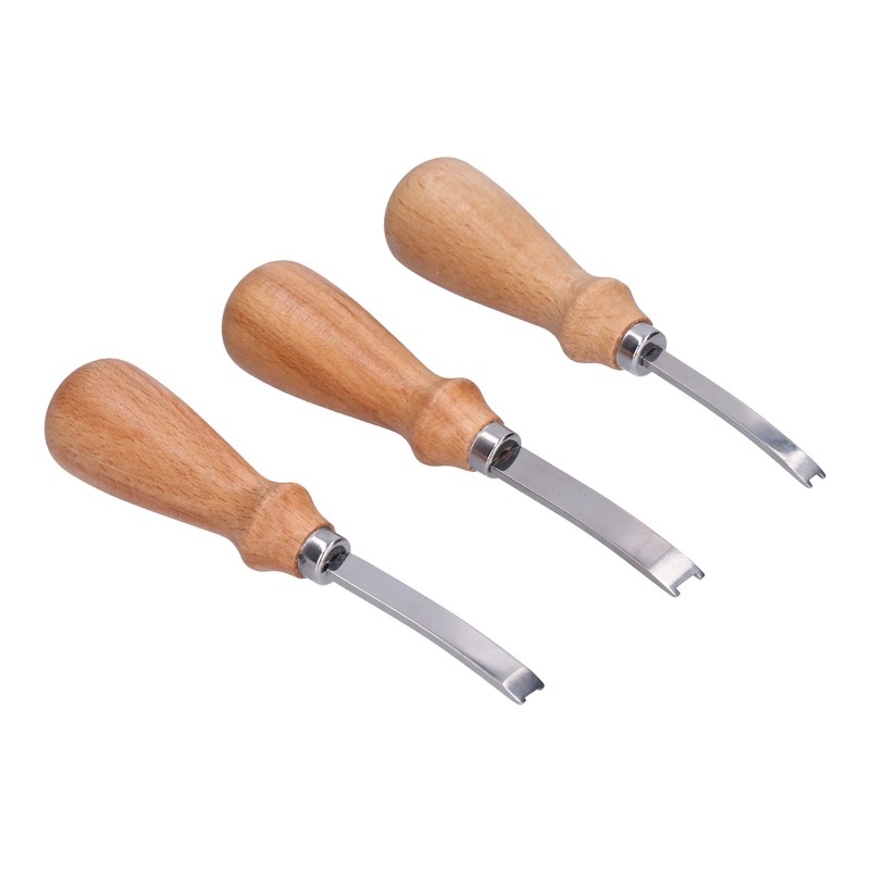 3Pcs Leather Edge Bevelers 4 6 8mm Stainless Steel Durable