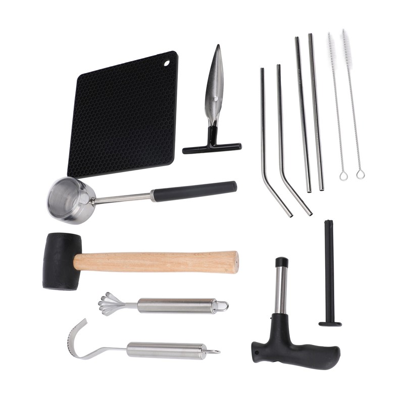 Coconut Opener Tool Set Stainless Steel Coconut Shell Puncher Cutter