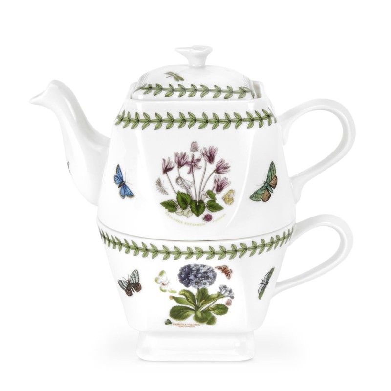 Portmeirion Botanic Garden Square Tea Set - 15oz Teapot &