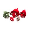 Triceratops Knitted Dinosaur Baby Rattle Moss Green, Suitable from Birth