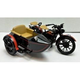 Harley Davidson 1933 Black Motorcycle Sidecar Coin Bank 1/12 Diecast 99198-94V