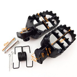 TC-Motor Aluminium Black Footpegs Foot Pegs Footrest Foot Rest For Pit Dirt Motor Bike Motorcycle PW50 PW80 TW200 XR50R CRF50 CRF70 CRF80 CRF100F
