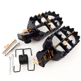 TC-Motor Aluminium Black Footpegs Foot Pegs Footrest Foot Rest For Pit Dirt Motor Bike Motorcycle PW50 PW80 TW200 XR50R CRF50 CRF70 CRF80 CRF100F
