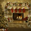 Fashionwu Gold Pre-lit Christmas Garland with Lights, 6 FT Lighted