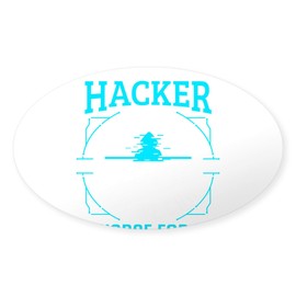 CafePress Cybersecurity Computer Hacking Ethical Hac Sticker Oval Car Bumper Sticker