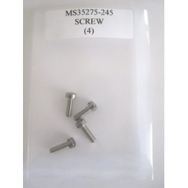 MS35275-245 Fillister Screw 8-32 x 1/2" Slotted Drilled Head Stainless- Lot of 4