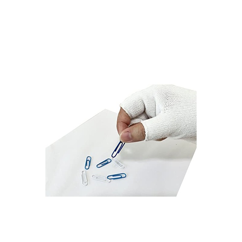 Edenswear Zinc Filled Fiber Adult Eczema Atopic Fingerless Gloves (L)