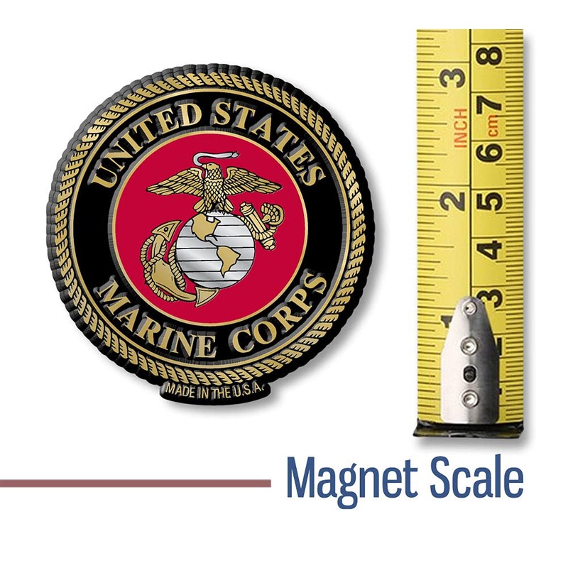 U.S. Marine Corps Seal Magnet by Classic Magnets, 3D Rubber