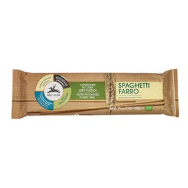 ALCE NERO Organic Farro Wheat Spaghetti 17.6 oz (500 g) (Organic Italian Ancient Wheat Spelt, Thickness 1.8mm, Cooking Time 11 min)