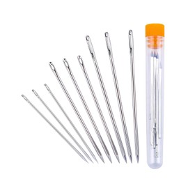 9 Pieces Sewing Needles, Sewing Needles Set, Embroidery Needles Children, Sewing Needles with Large Eye, Large Sewing Needle, Darning Needles, Darning Needles with Large Eye, for Wool, Hand Sewing