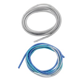 2 Pieces Of 2.8m Data Cable Protective Sleeves, Data Cable Protection Ropes, Data Cable Sleeves To Prevent Pets From Biting, Suitable For Protecting Data Cables (Bright Silver, Gradient Blue)