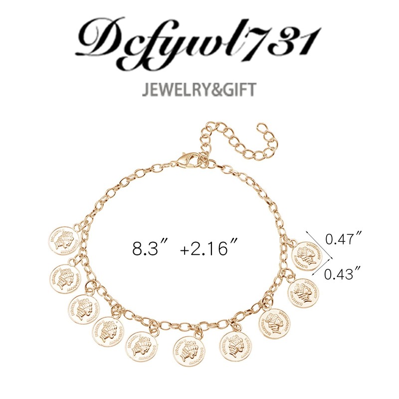 Anklet for Women Gold Silver Anklet Beaded Pearl Cuban Link