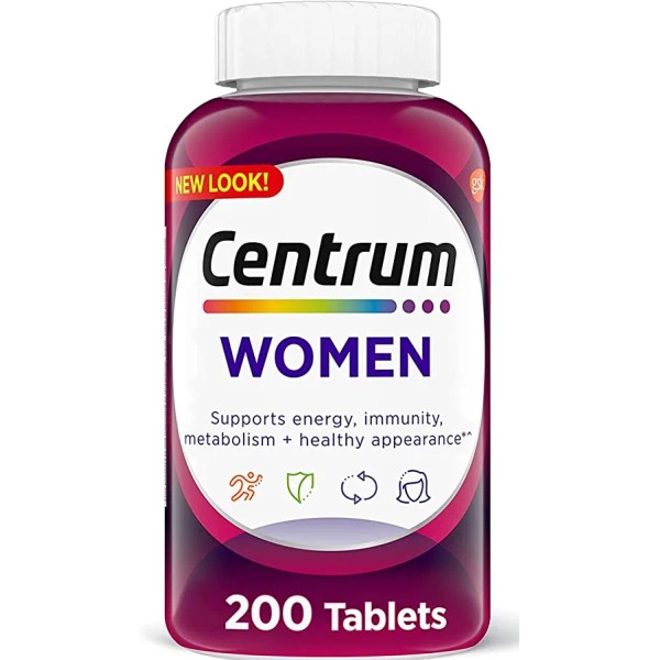 Centrum Tableta Multivitamnica para Mujeres, Suplemento MultivitamnicoMultimineral con Hierro, Vitamina