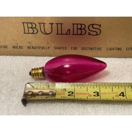 Unbranded PINK Candelabra 25 Watt Teardrop Light Bulbs JAPAN LJ-25-KPU LOT of 24 NEW