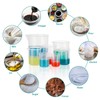 FRIUSATE 19 Pcs Plastic Graduated Cylinders and Measuring Beakers Set