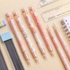 6 Pieces Mechanical Pencils Set Automatic Mechanical Pencils Peach Mechanical