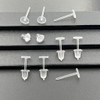 Invisible Earrings for Work, 300 Pairs Clear Plastic Earring Posts