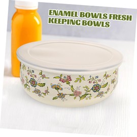 ABOOFAN Salad Bowl Lid Enamel Mixing Bowls Lids Set Storage Containers for Kitchen