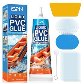 EPN Air Mattress Patch Kit, Waterproof Vinyl Pool Liner Repair Kit for Inflatables, Air Mattress, Swimming Ring, Tent, Bounce House, Inflatable Toys, Hot Tub, PVC Boat, Raft, Kayak (80 ML)