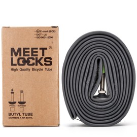 MEETLOCKS 700 x 25/28C Bicycle Inner Bike Tube Presta Valve 60mm,1 Pcs,Fully Thread Valve,Solid Brass valve Stem