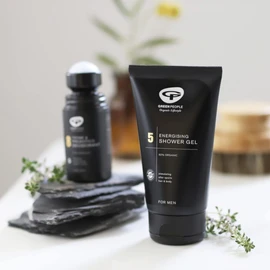 Green People for Men No. 5 Invigorating Shower Gel 150 ml Natural Body Wash for Men Refreshing, Cooling Mint Shower Gel No SLS, Parabens and Ethyl Alcohol Not Cruelty Free, Vegan