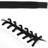 DELELE Round Cotton Waxed Shoelaces: 7/50 Inches Black Dress Shoe