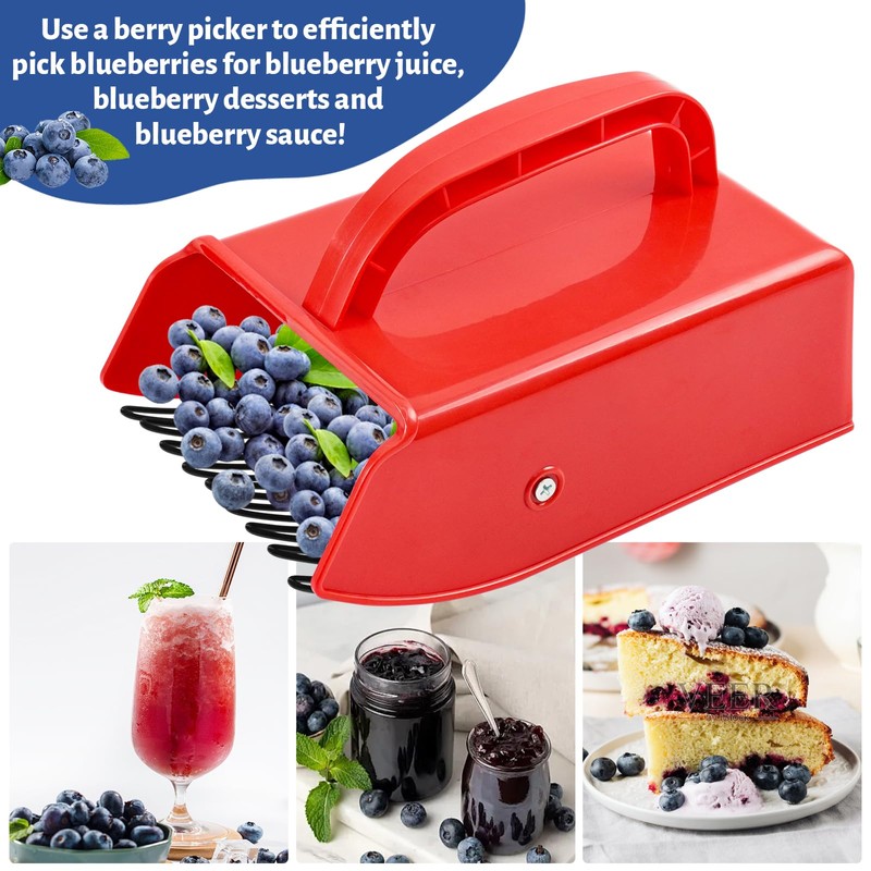 Hanotic 2 Packs Berry Picker, Plastic Blueberry Picker Scoop with