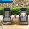 Tangkula Patio Rattan Zero Gravity Lounge Chair, Outdoor Folding Lounge