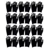 Black 12 Pairs Labour Working Stretchable Protection Safety Coin Jewelry