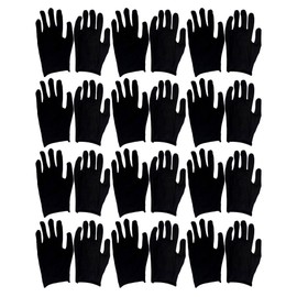 Black 12 Pairs Labour Working Stretchable Protection Safety Coin Jewelry Inspection 19x10cm Thin Safety Work