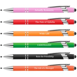 6Pcs Inspire Gifts Merch for Music Fans, Multicolor Cute Ballpoint Pen Sets for Showgirl, Women, Nurse, Teacher Gifts for Office Birthday Party Supplies Christmas Stocking Stuffers Gift for Girls