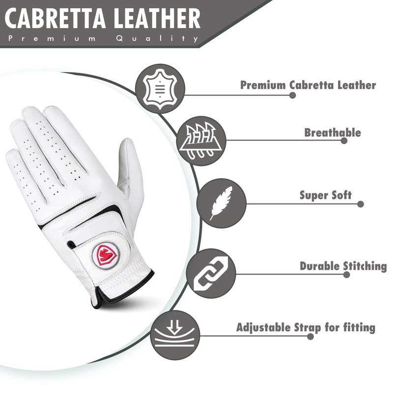 Golf Gloves Women Left Handed Golfer - Premium Quality 100%