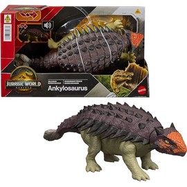 Jurassic World Dinosaurio de Juguete Rebirth Rugido Salvaje Euoplocephalus para niños de 4 años en adelante