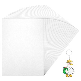 Pack of 20 Shrink Film Shrink Film Printable Transparent Shrink Plastic for Making with Coloured Pencils Hand-Painted Crafts (A4.29 x 20 cm)